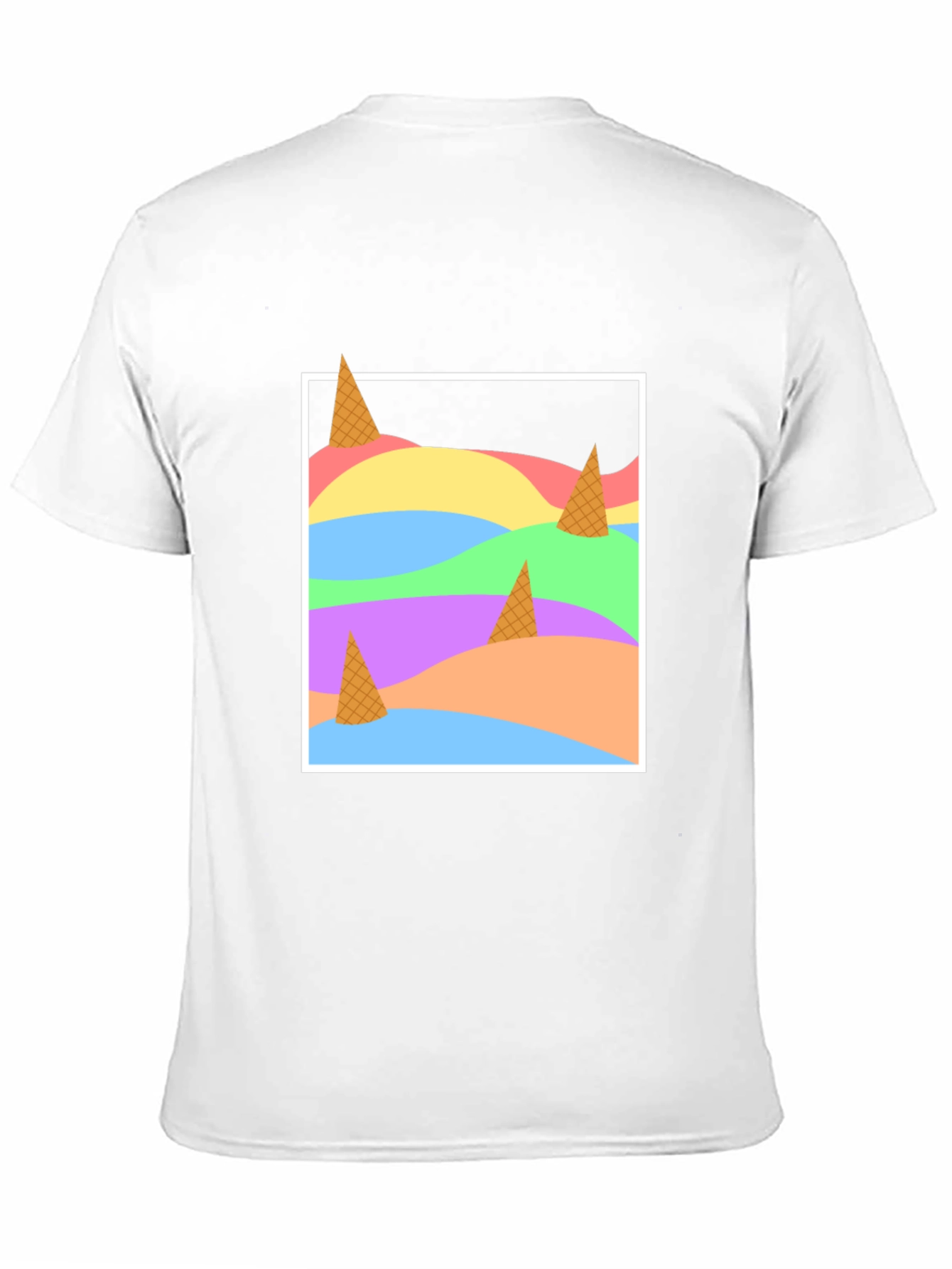 Abstract Ice Cream Cones T-Shirt - Modern Art Tee