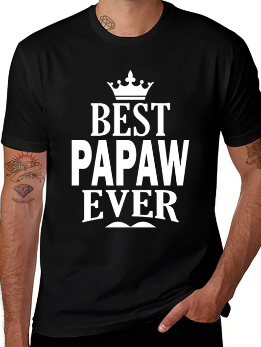Best Papaw Ever Black Graphic T-Shirt