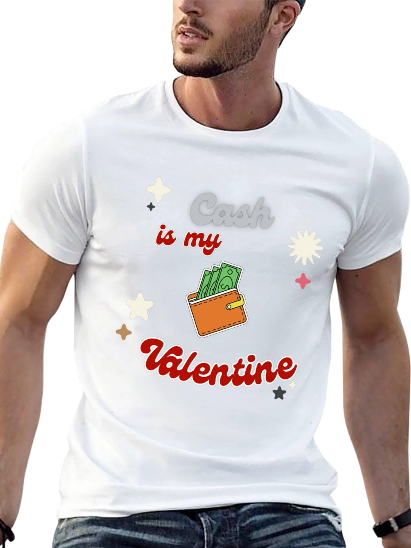Cash is My Valentine Graphic T-Shirt