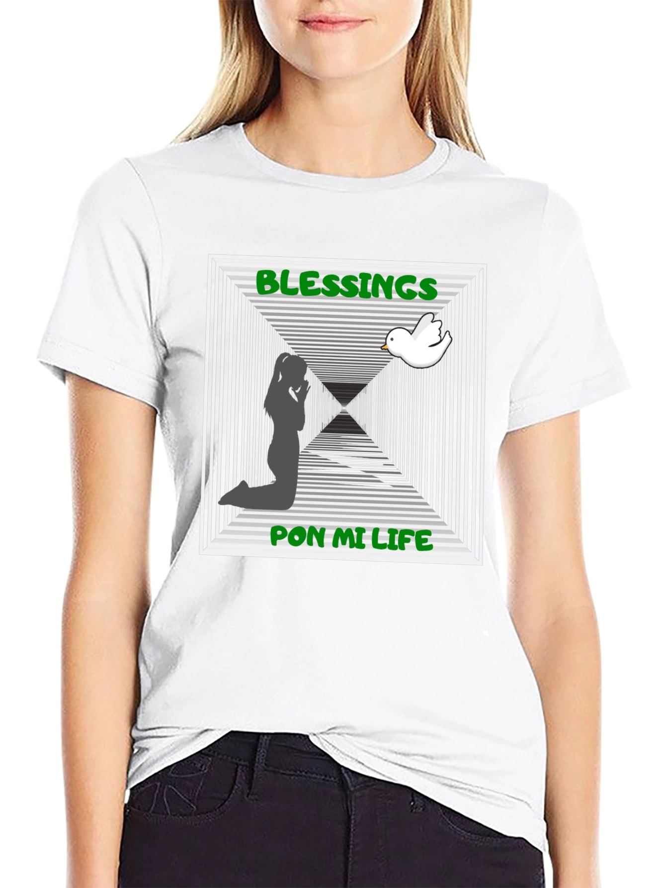 Blessings Pon Mi Life Graphic T-Shirt