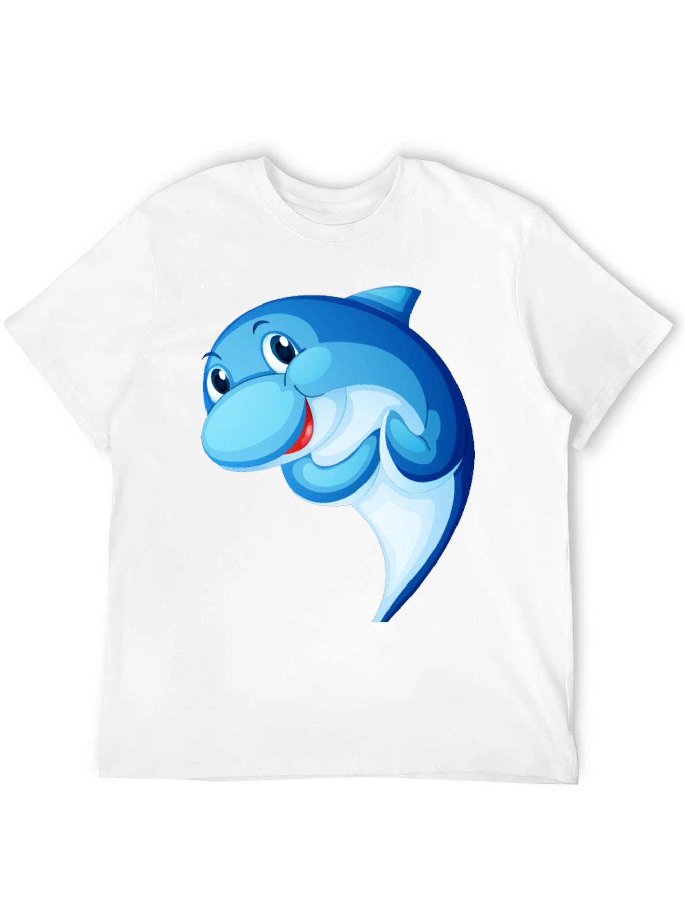 Cartoon Dolphin Black T-Shirt