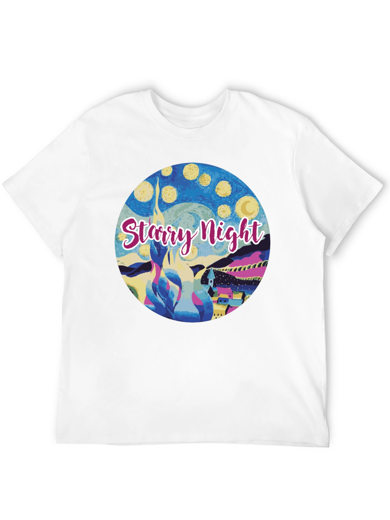 Starry Night Graphic Tee - Artistic Comfort