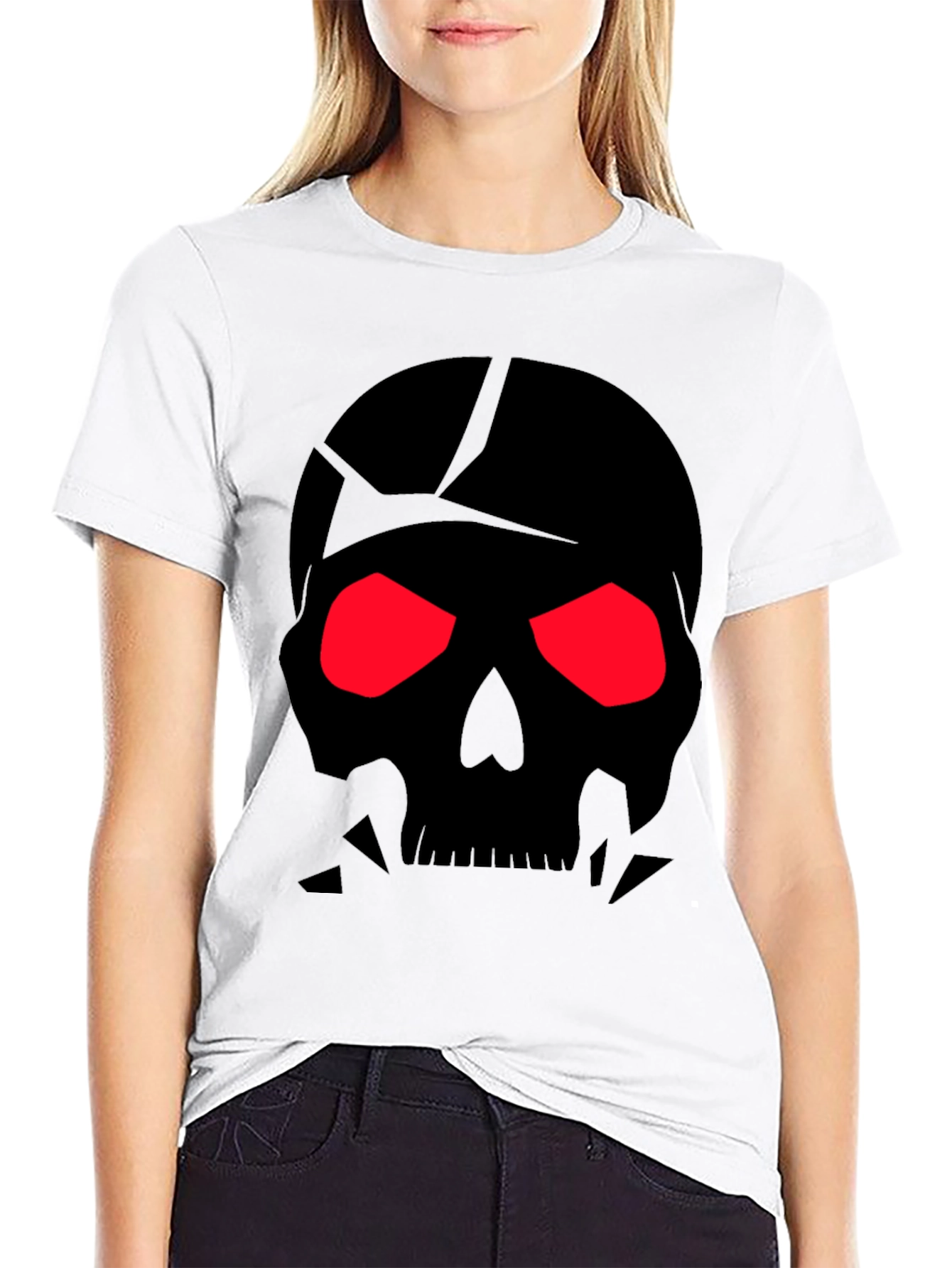 Mens Black Skull Graphic Tee