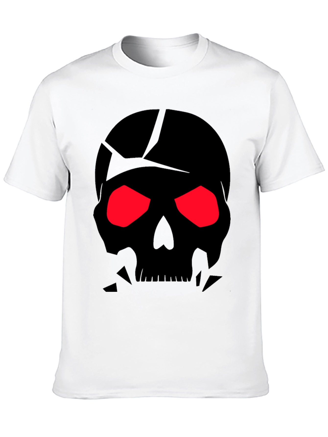 Mens Black Skull Graphic Tee
