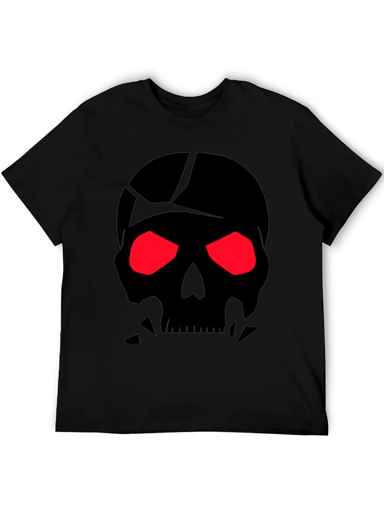 Mens Black Skull Graphic Tee
