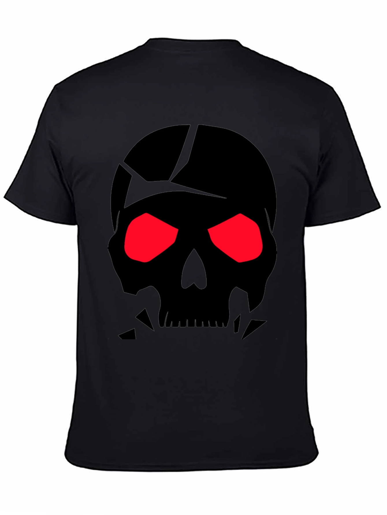 Mens Black Skull Graphic Tee