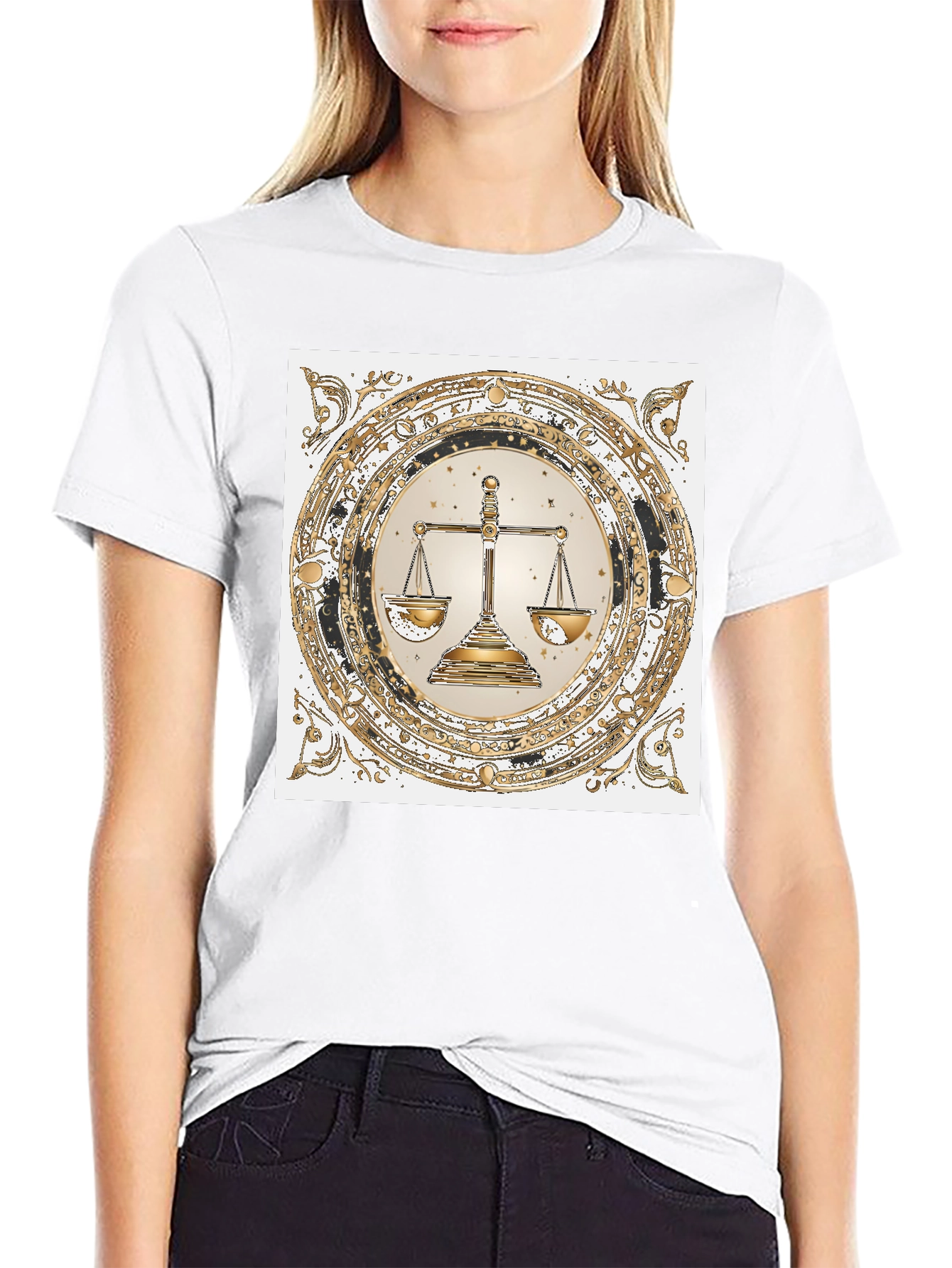 Libra Zodiac Graphic Tee - Balance & Style