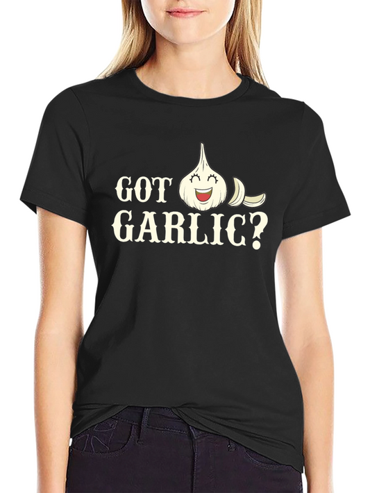Got Garlic? Funny Cartoon Garlic Graphic T-Shirt