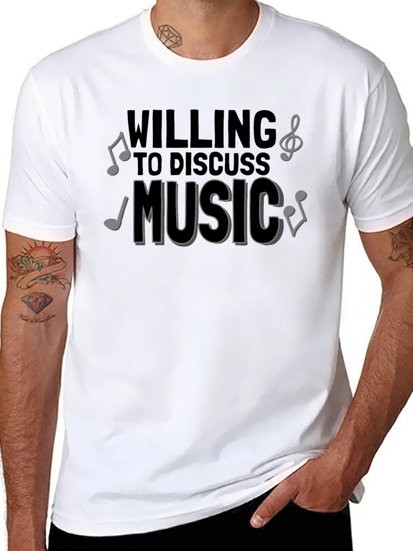 Music Lover T-Shirt - Willing to Discuss Music Tee