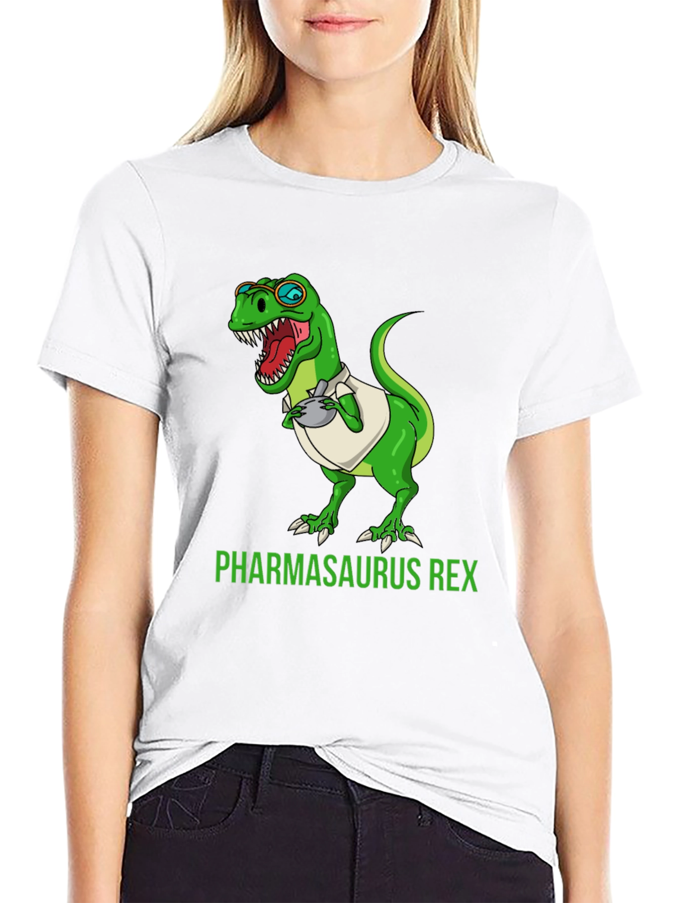 Pharmasaurus Rex T-Shirt - Science Dinosaur Tee