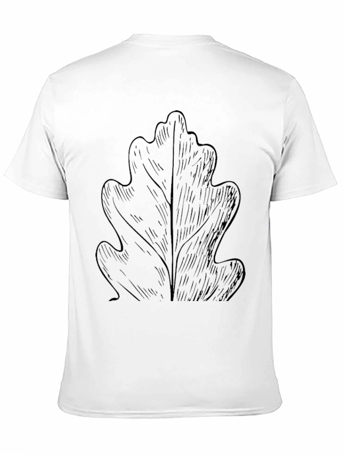 Leaf Graphic Tee - Stylish Black Cotton T-Shirt