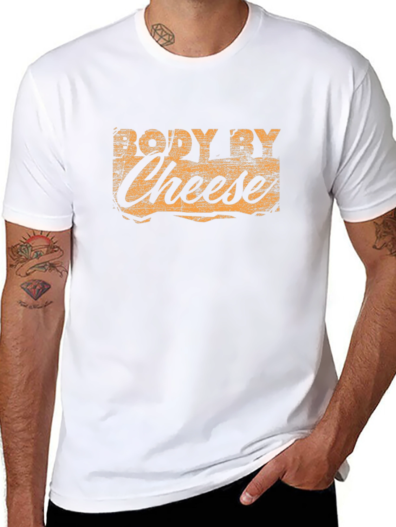 Body By Cheese T-Shirt - Funny Foodie Tee
