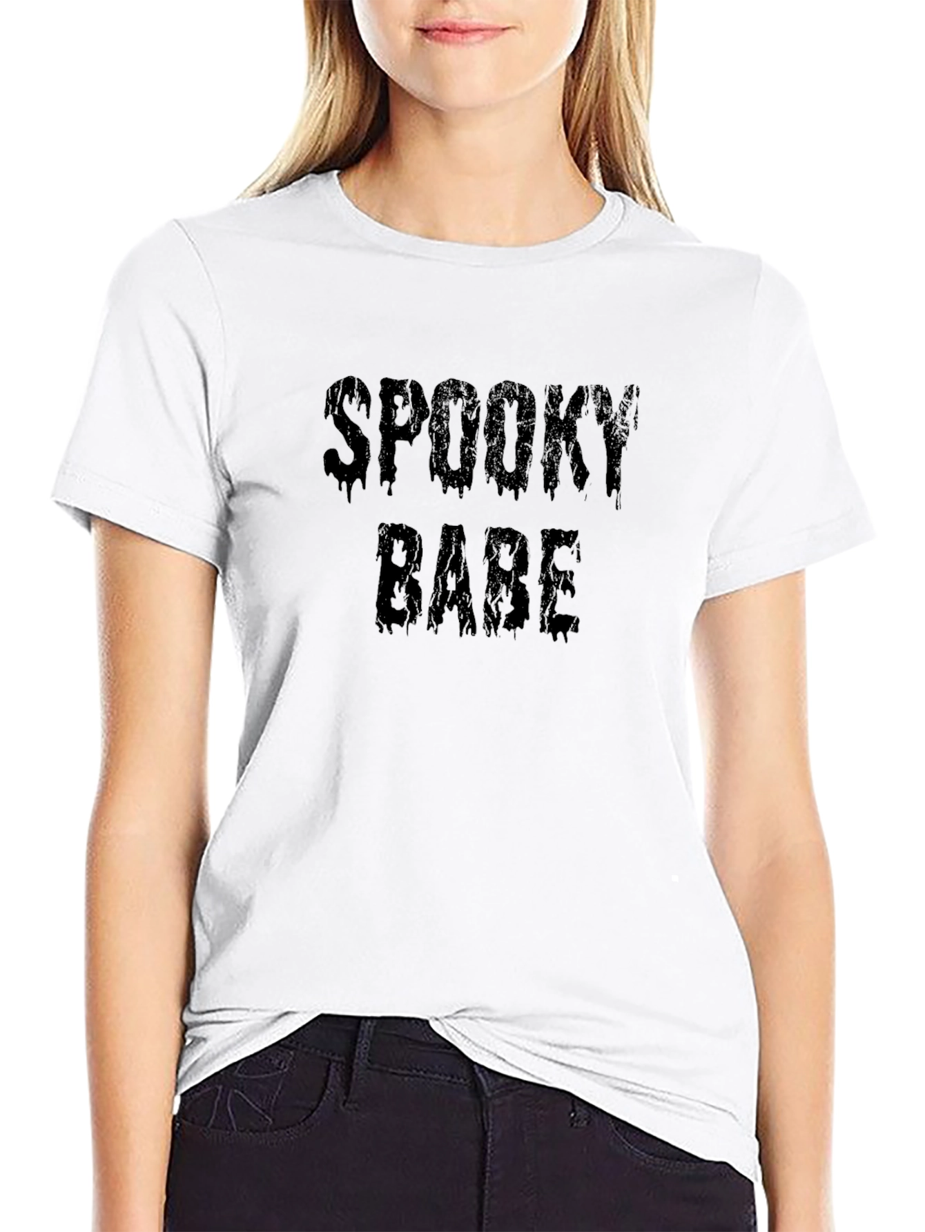 Spooky Babe Graphic Tee - Halloween Fashion