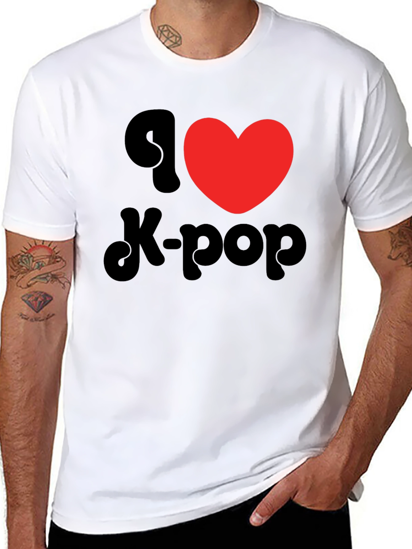 I Heart K-Pop Black T-Shirt
