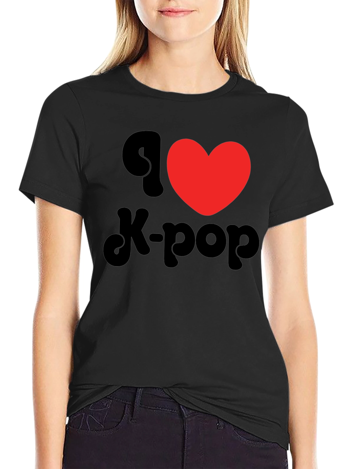 I Heart K-Pop Black T-Shirt