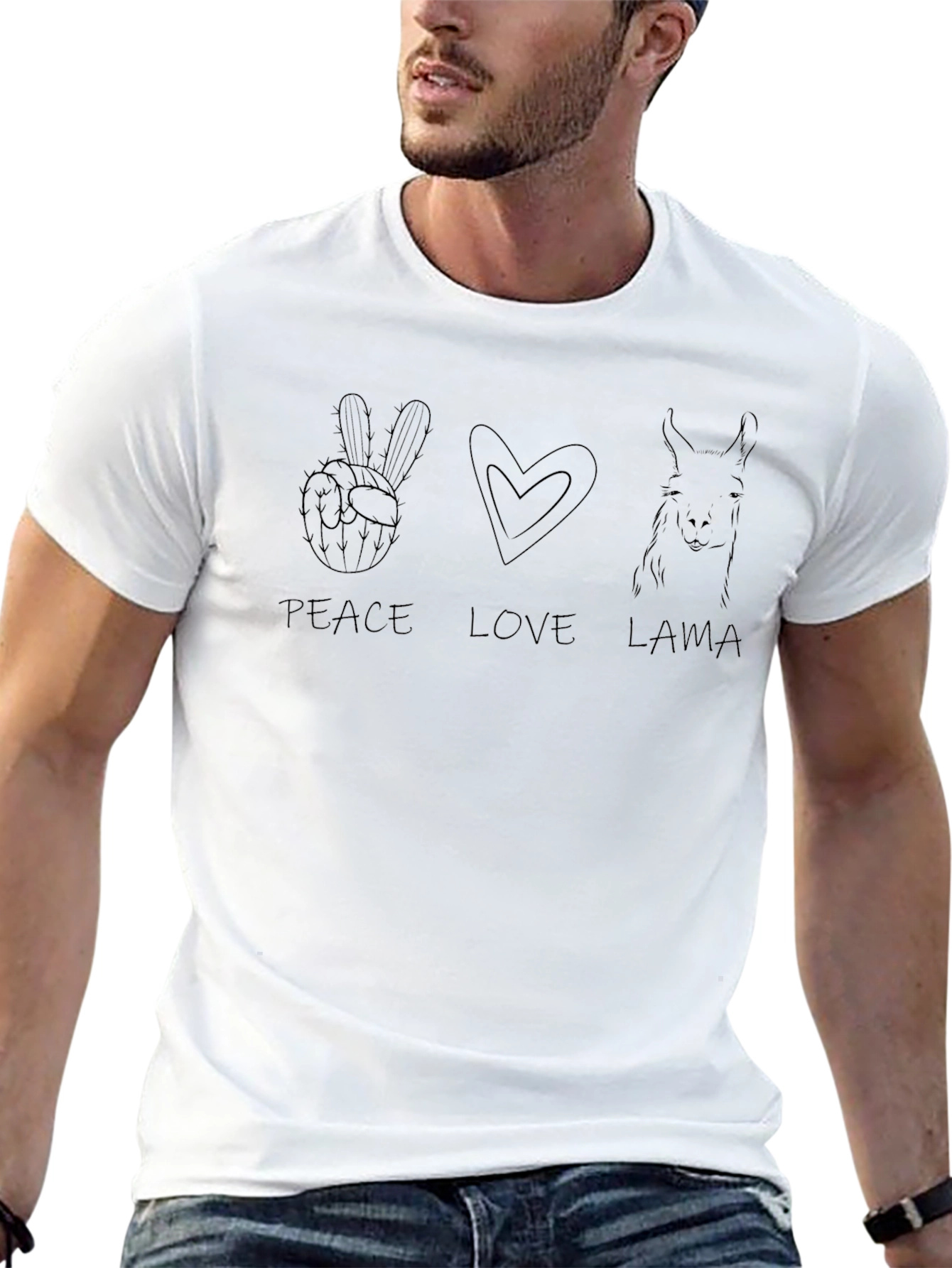 Peace Love Llama Graphic Tee