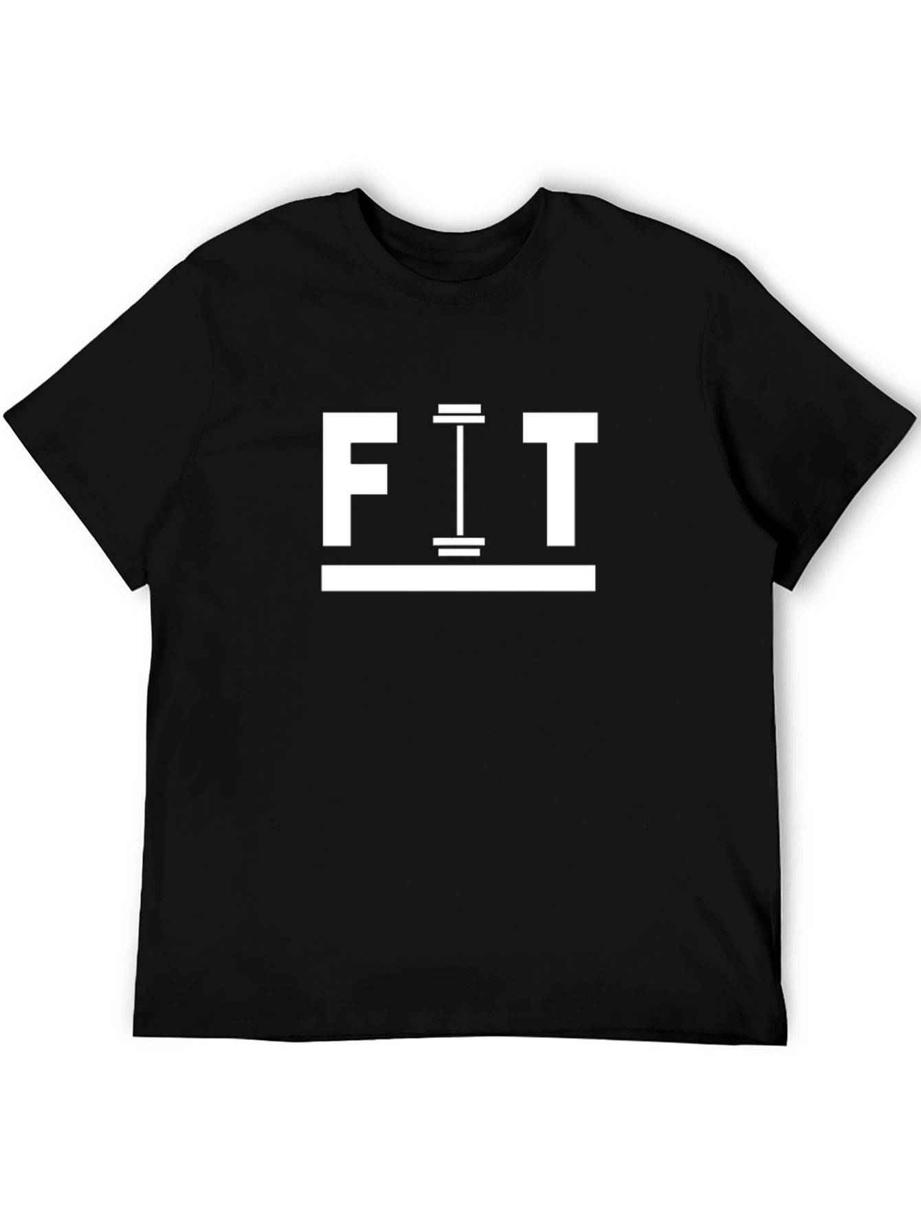 FIT Gym T-Shirt - Black Cotton Workout Tee