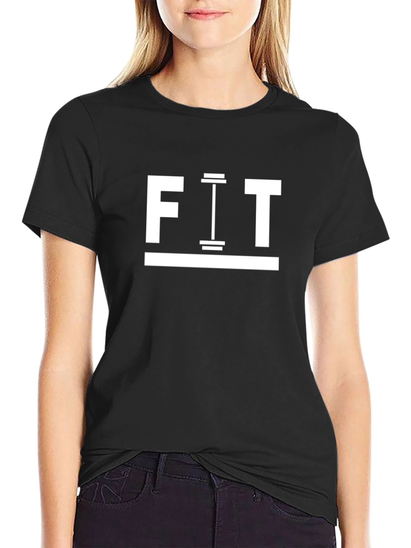 FIT Gym T-Shirt - Black Cotton Workout Tee