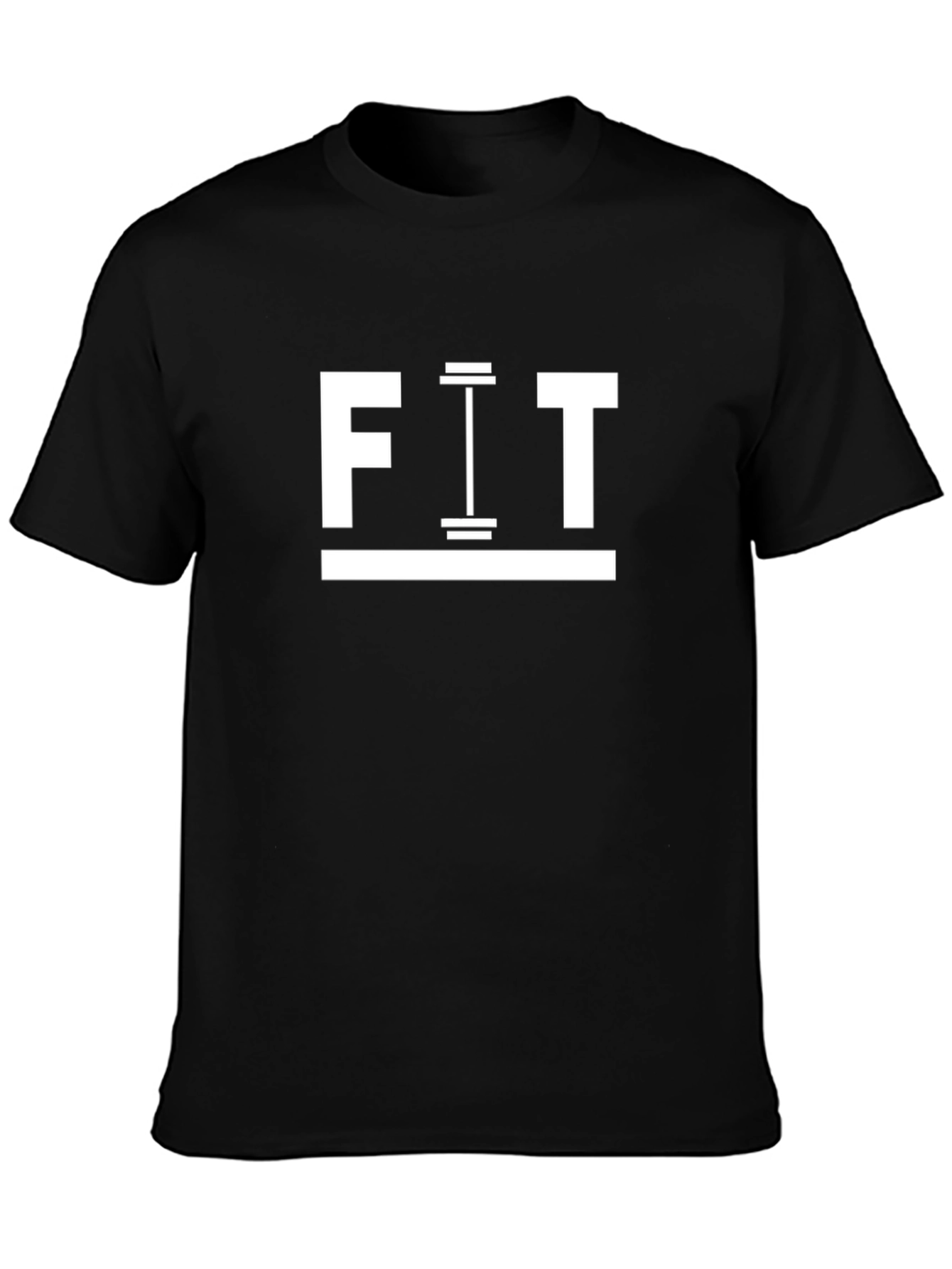FIT Gym T-Shirt - Black Cotton Workout Tee