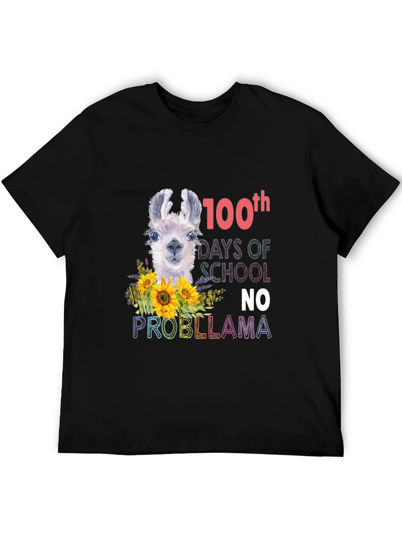 100th Day of School Llama Graphic Tee