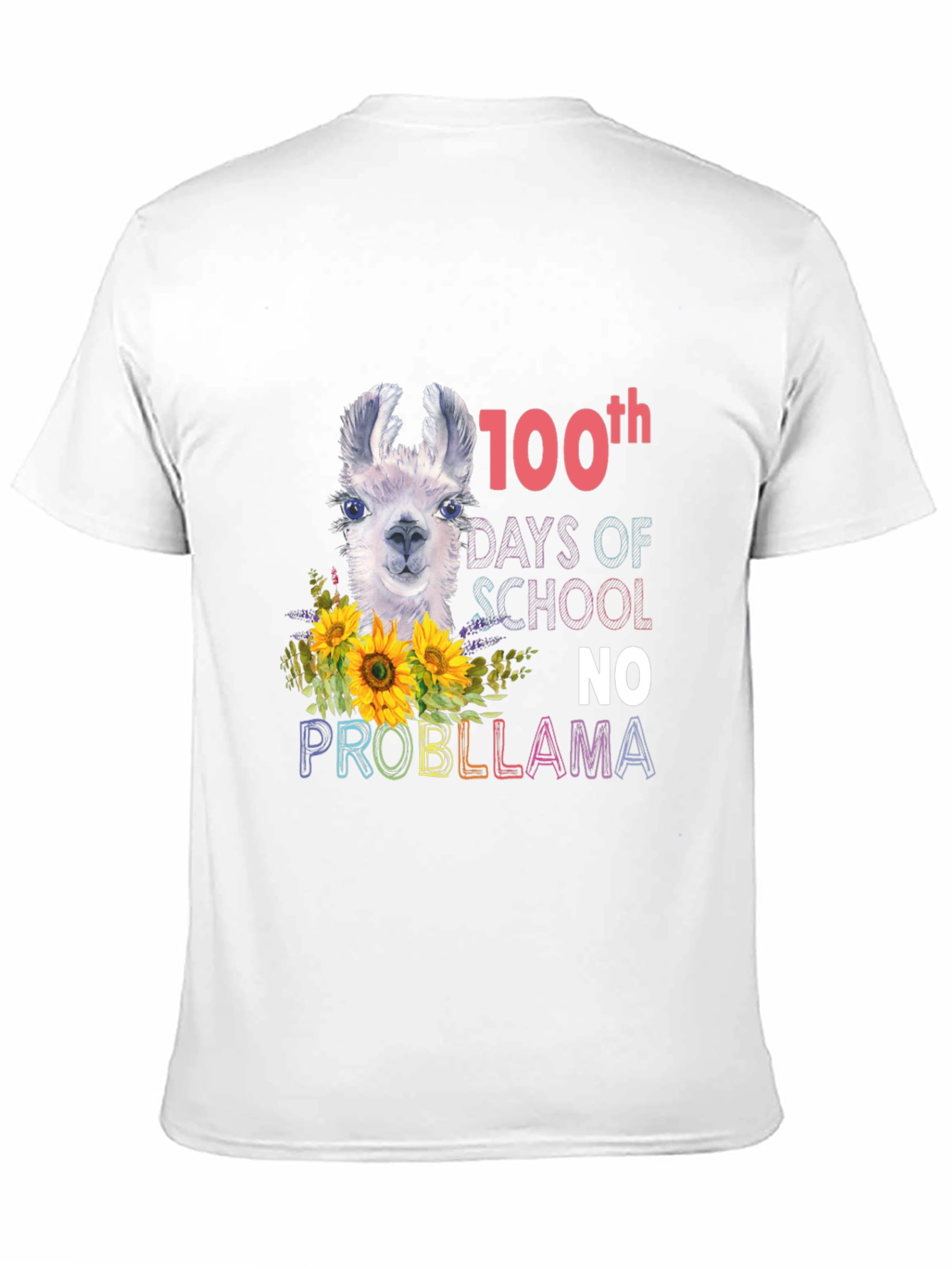 100th Day of School Llama Graphic Tee