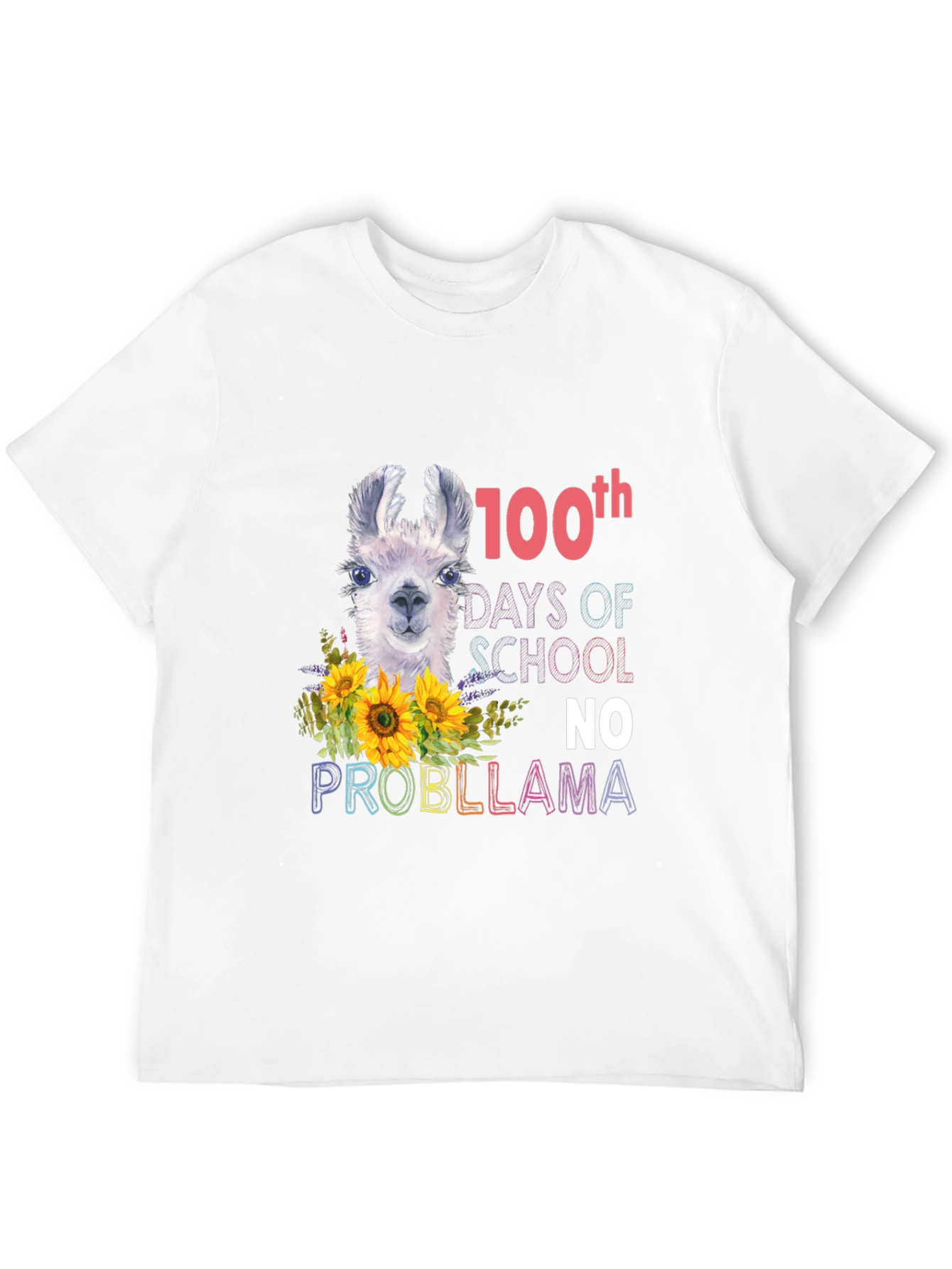 100th Day of School Llama Graphic Tee