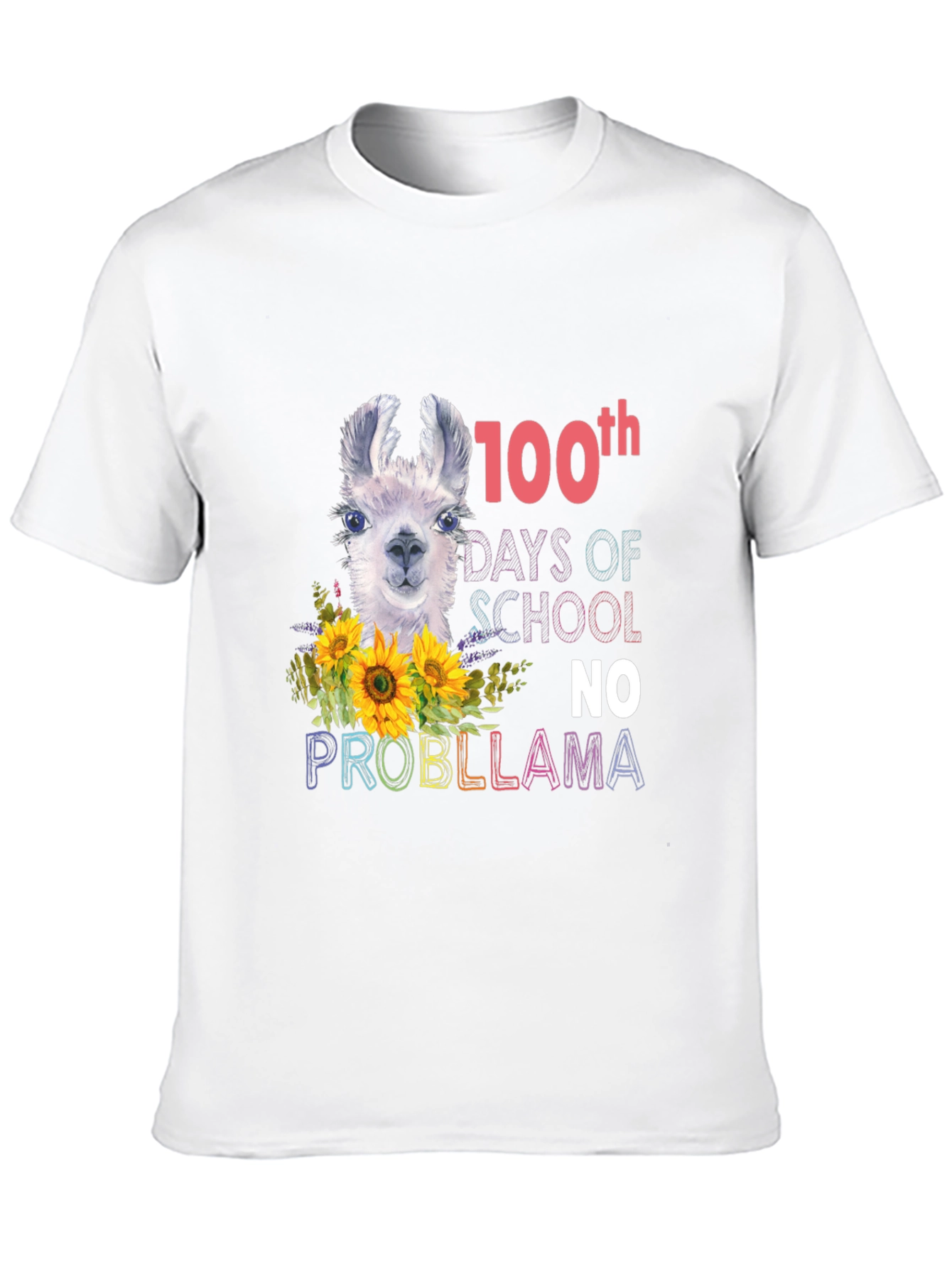 100th Day of School Llama Graphic Tee