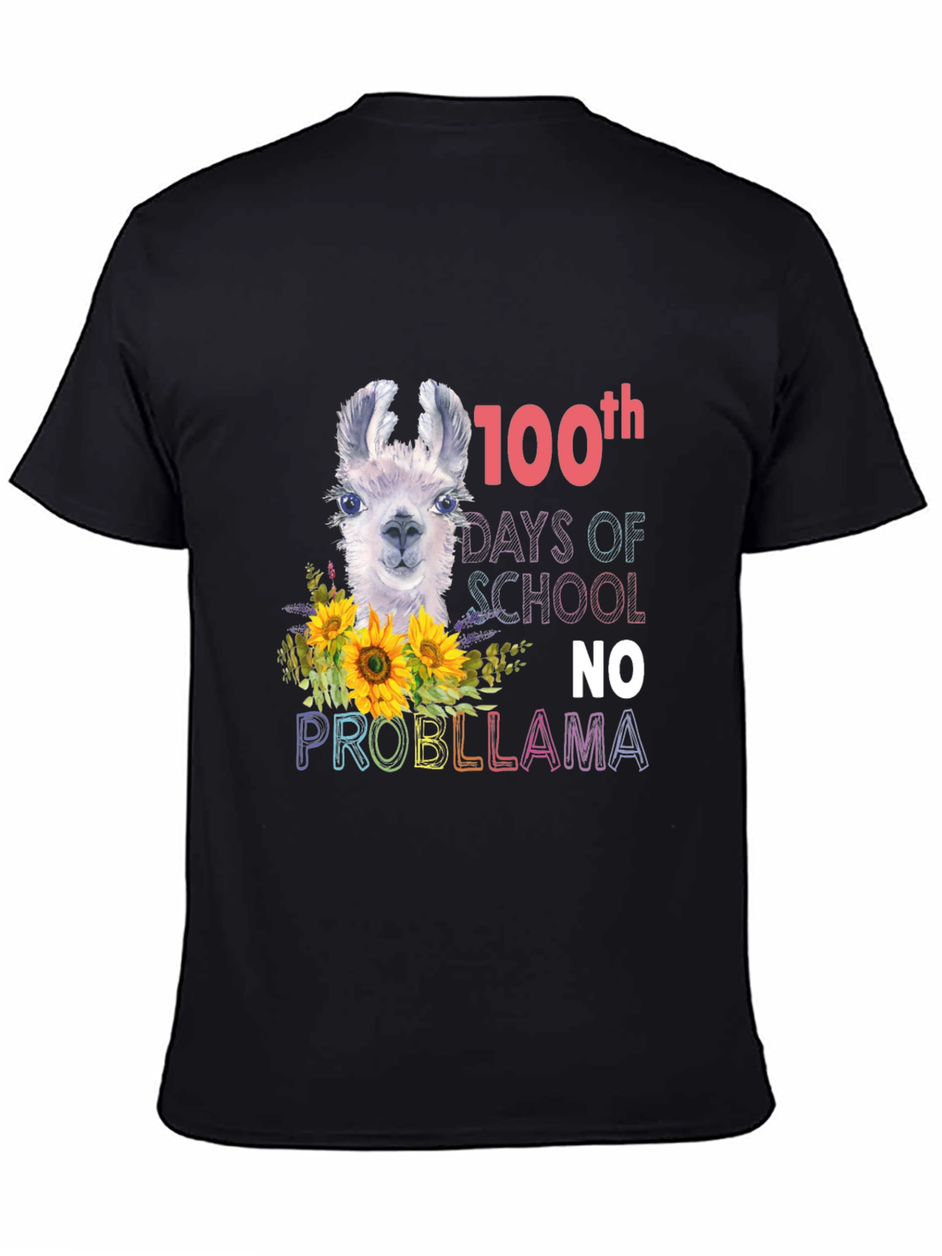 100th Day of School Llama Graphic Tee
