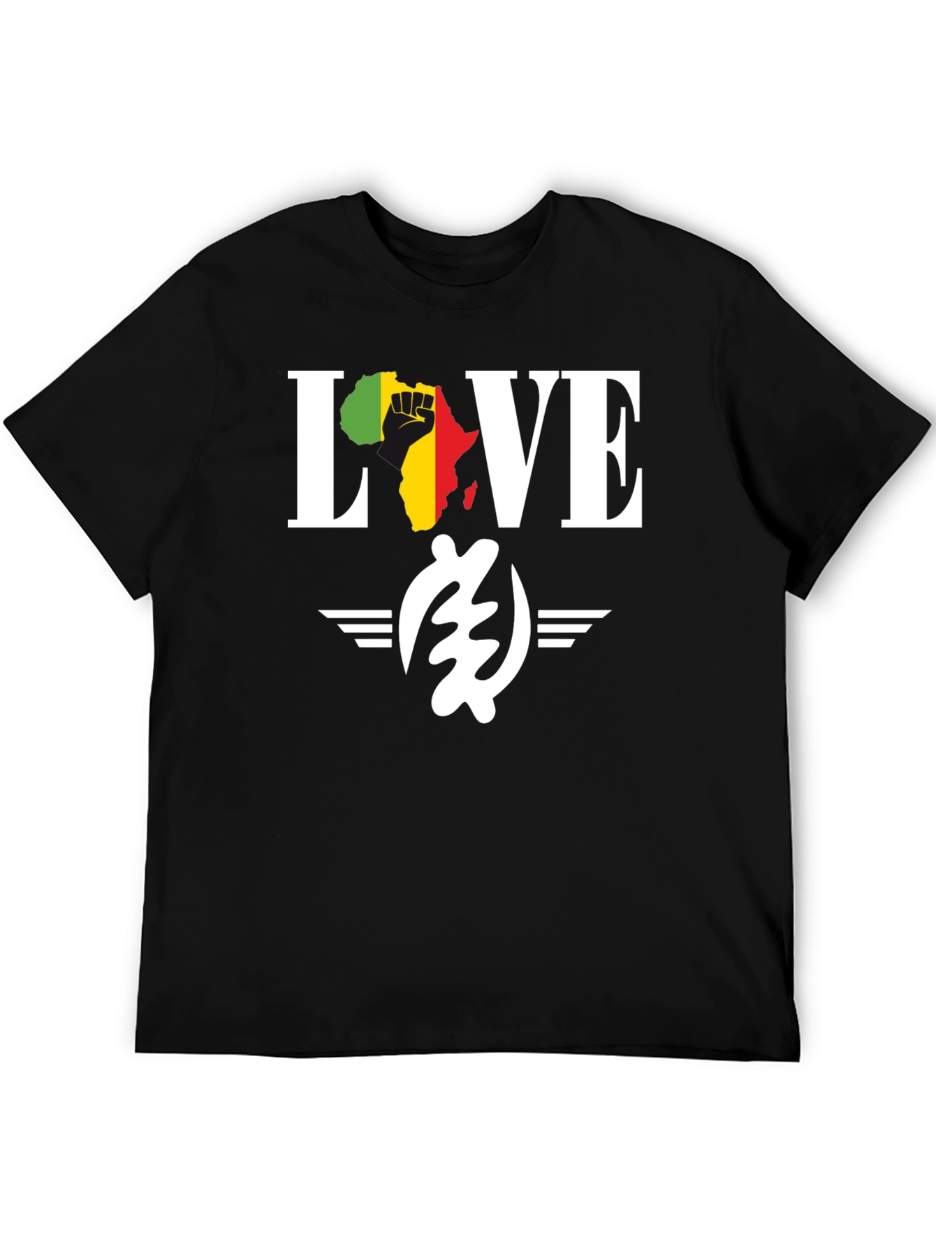 Afro Fist LOVE Black T-Shirt
