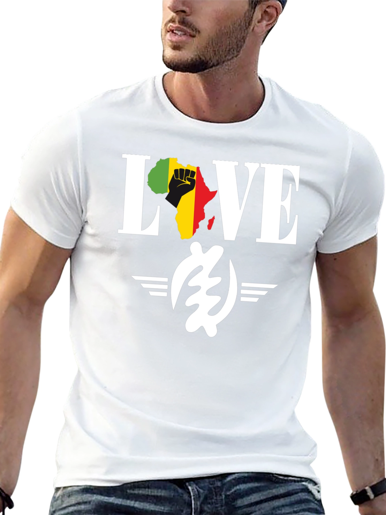 Afro Fist LOVE Black T-Shirt