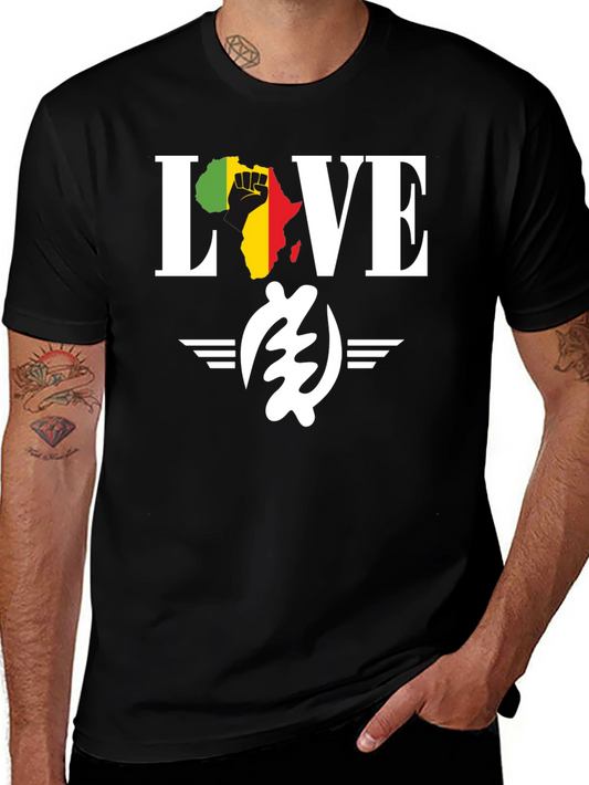 Afro Fist LOVE Black T-Shirt