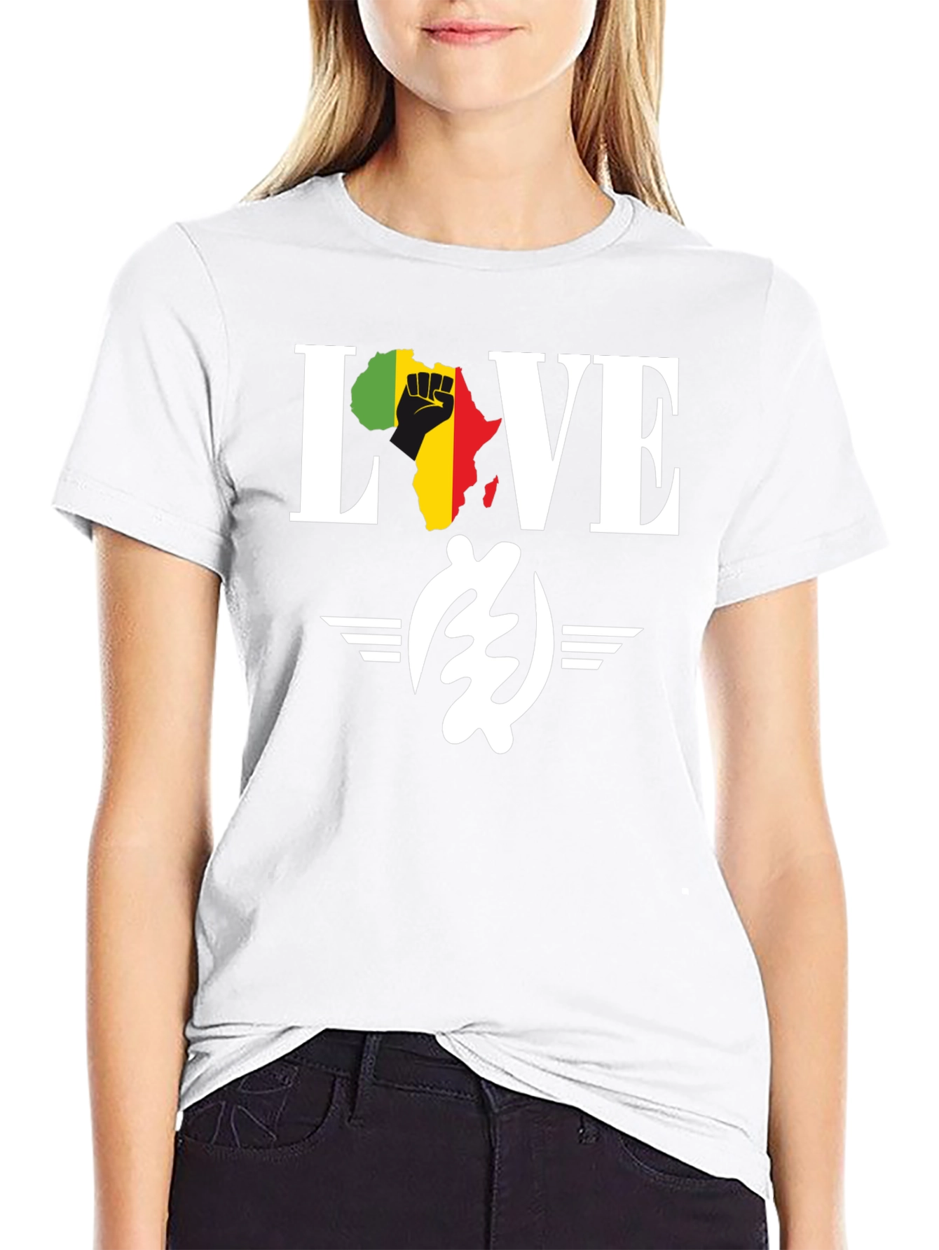 Afro Fist LOVE Black T-Shirt