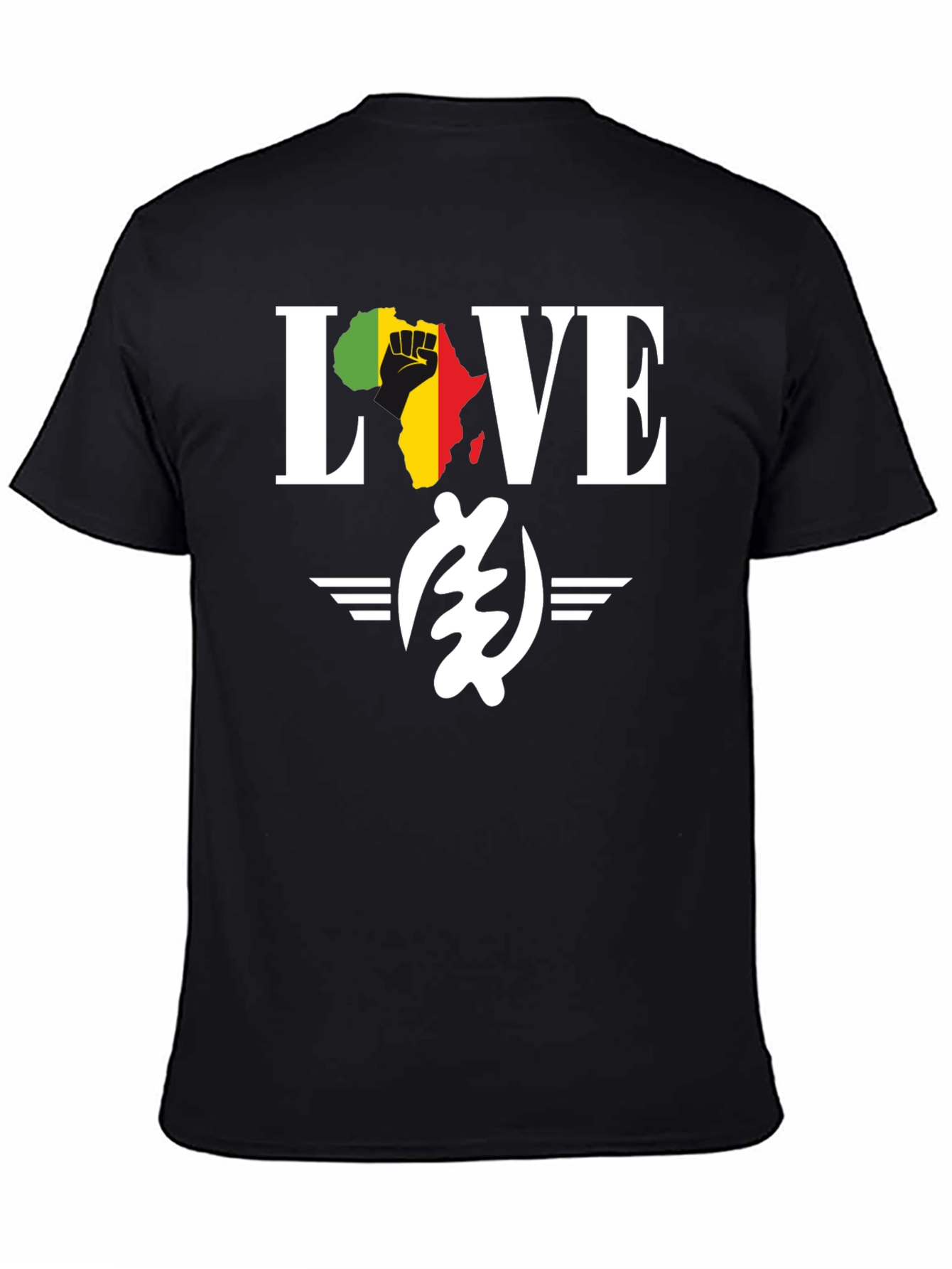 Afro Fist LOVE Black T-Shirt