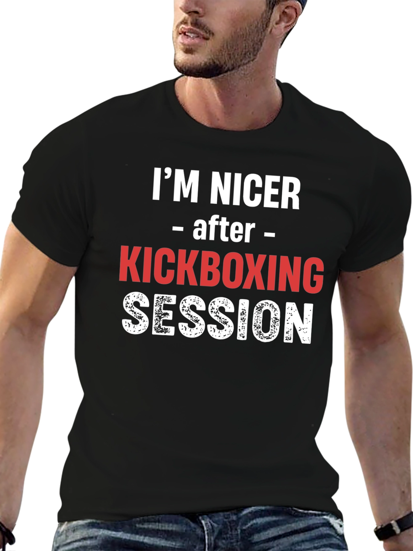 Funny Kickboxing T-Shirt - Im Nicer After Session