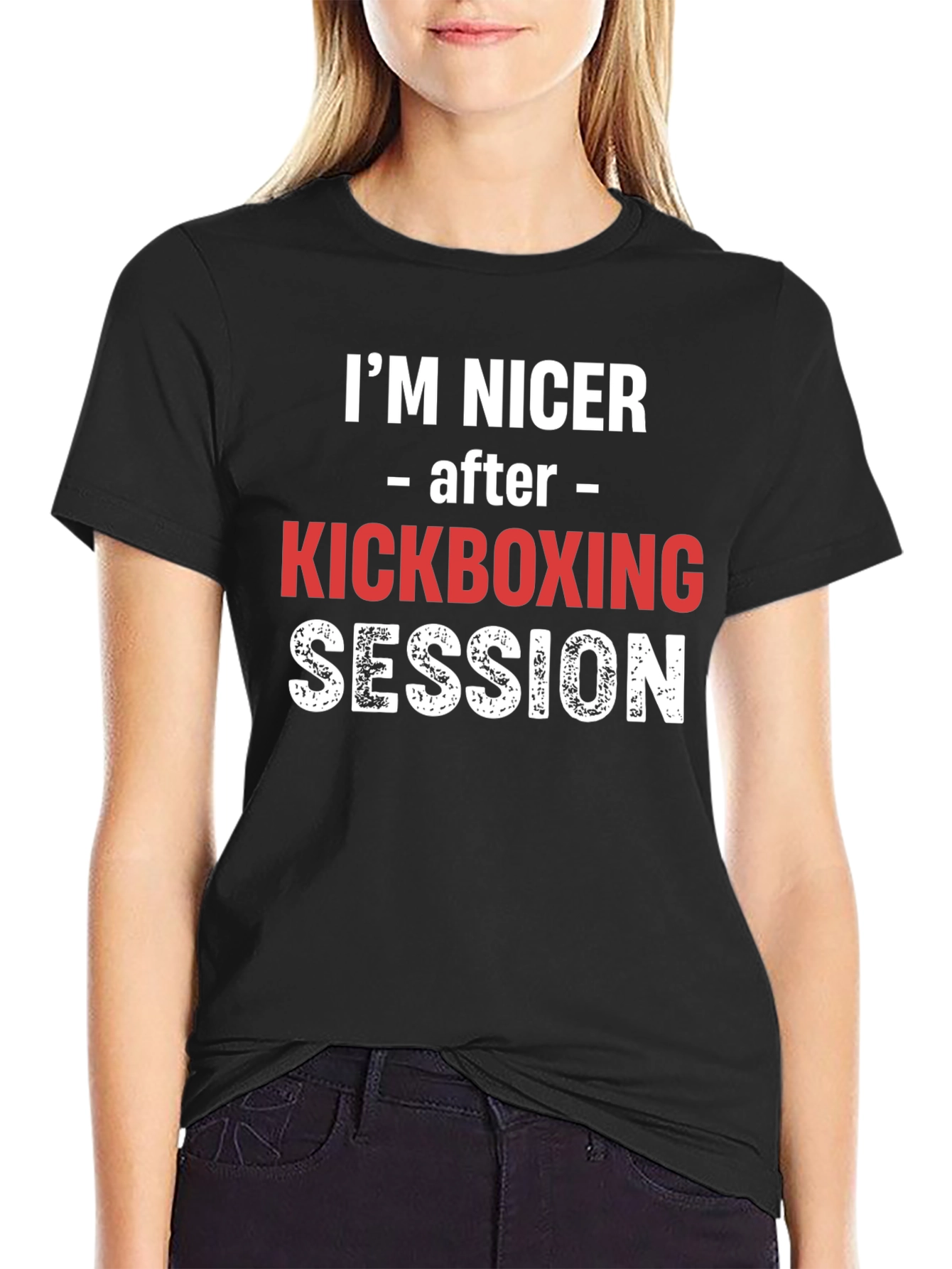 Funny Kickboxing T-Shirt - Im Nicer After Session