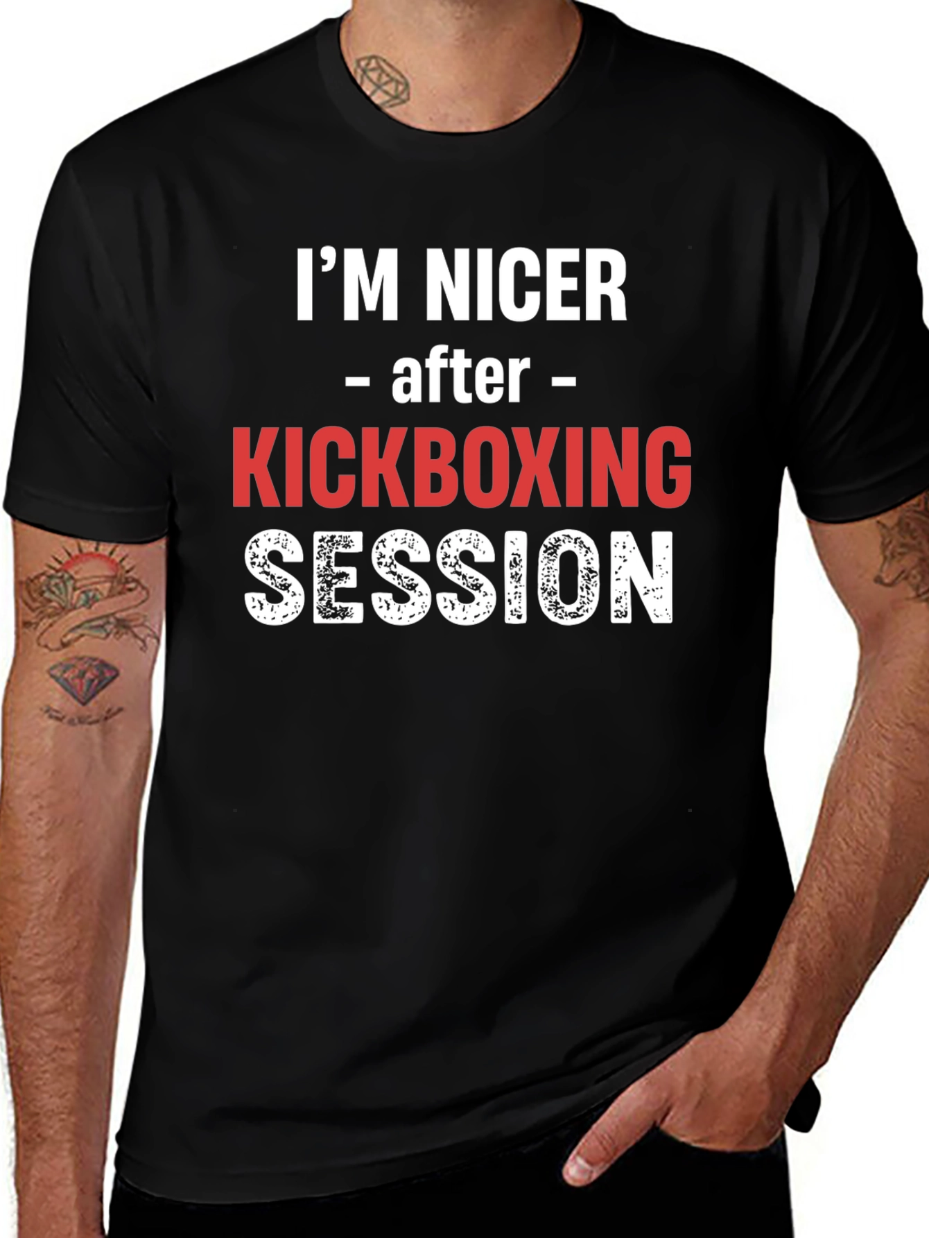 Funny Kickboxing T-Shirt - Im Nicer After Session