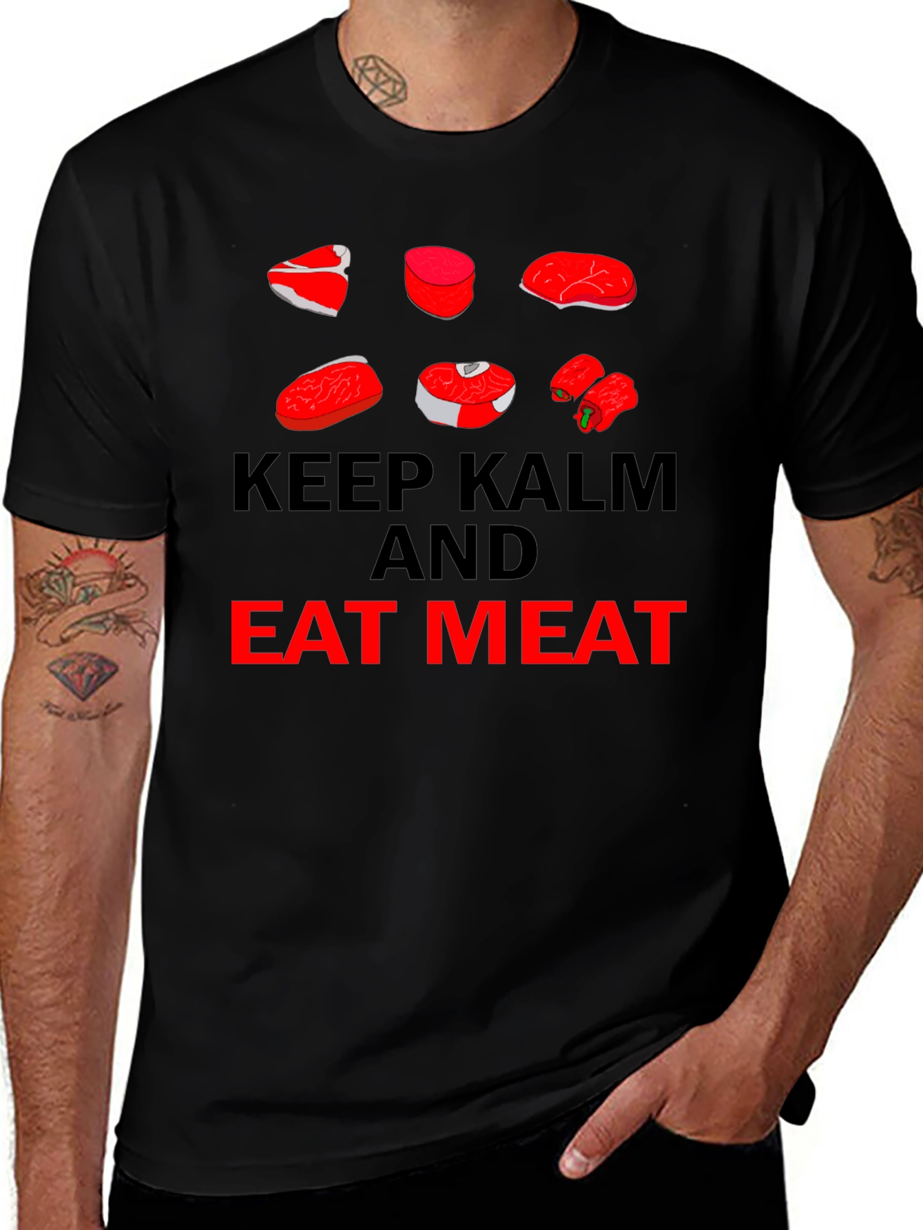 Keep Calm Eat Meat T-Shirt