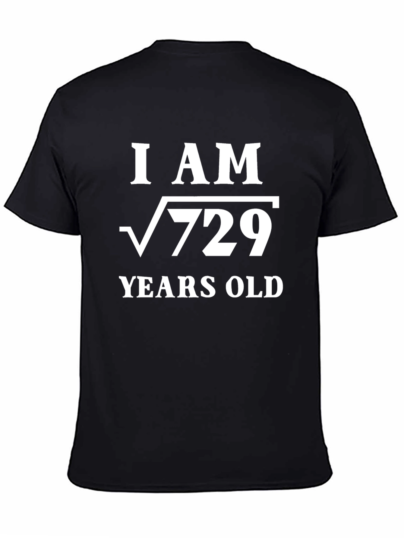 Funny Math T-Shirt: I am √729 Years Old