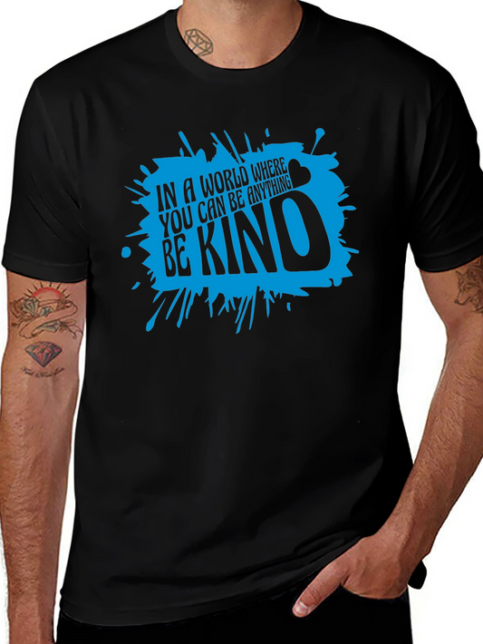 Be Kind Graphic Tee -  Mens Black Kindness T-Shirt
