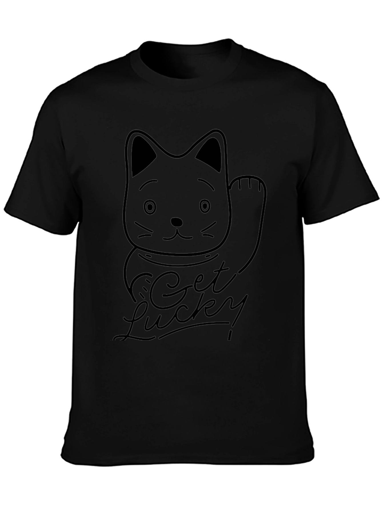 Get Lucky Maneki Neko Graphic Tee - Black