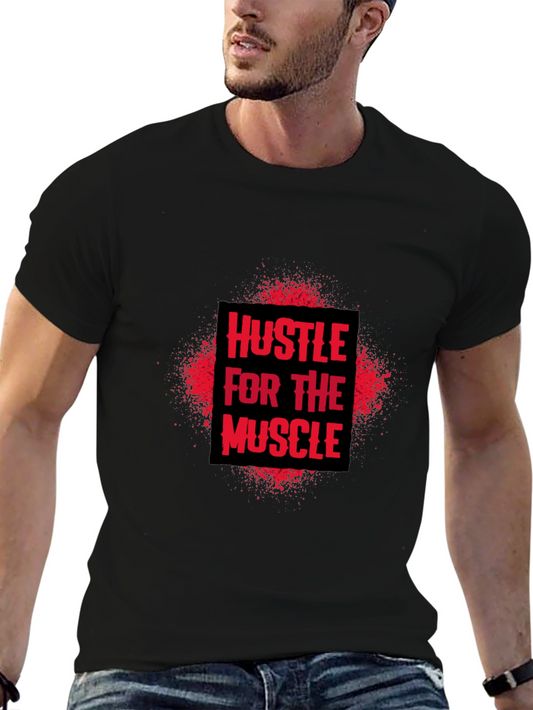 Hustle for the Muscle Graphic T-Shirt - Black