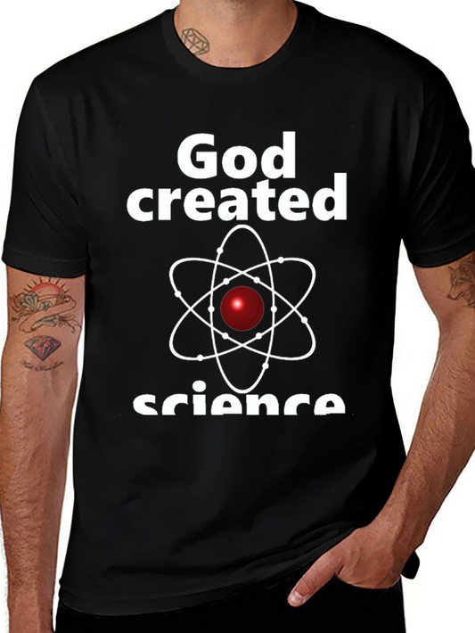 God Created Science T-Shirt Black