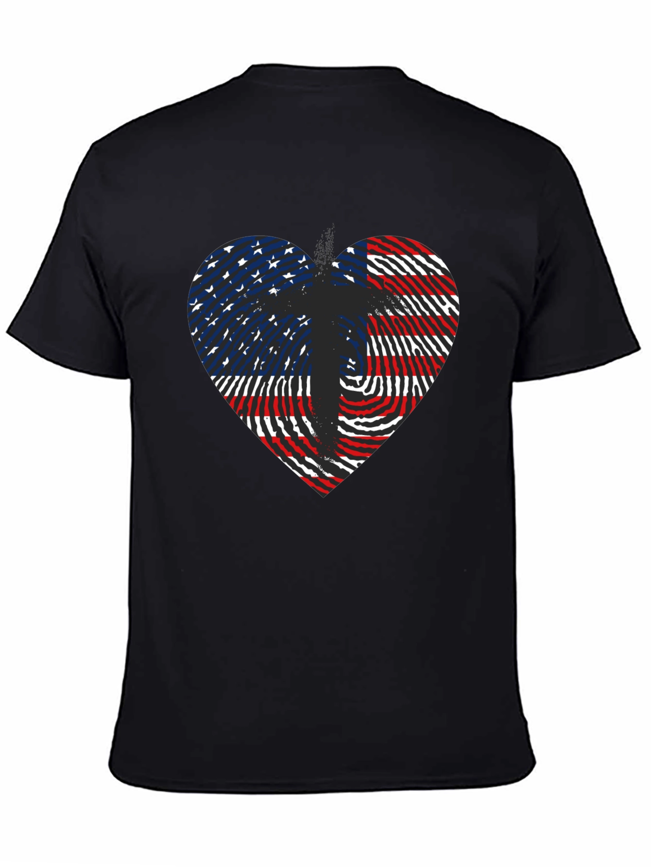 American Flag Heart Patriotic Graphic Tee