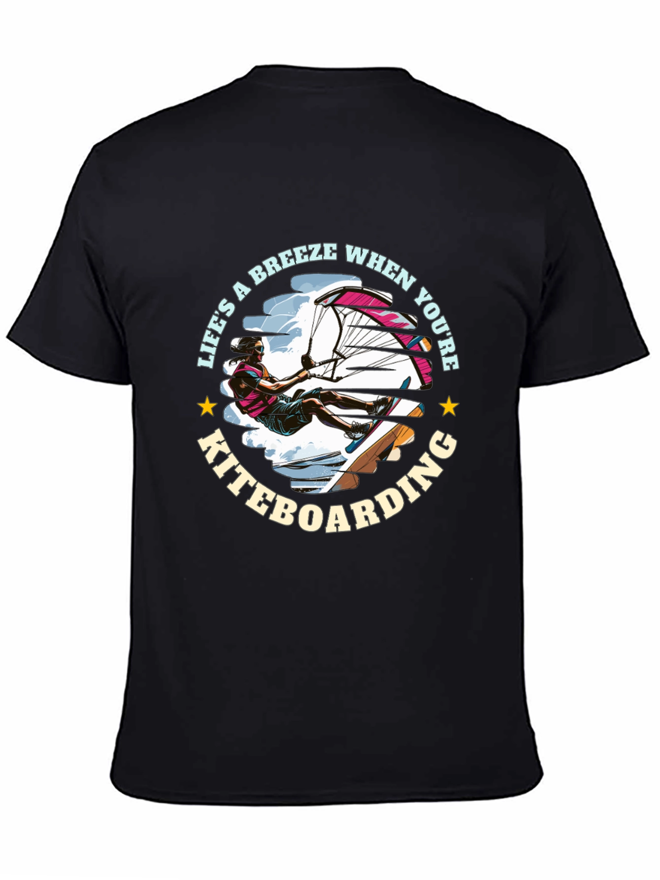 Kiteboarding T-Shirt: Lifes a Breeze Design