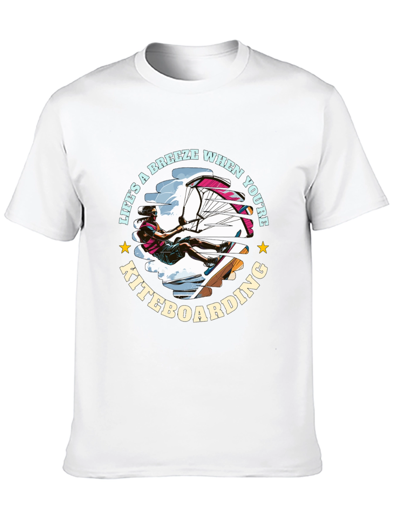 Kiteboarding T-Shirt: Lifes a Breeze Design