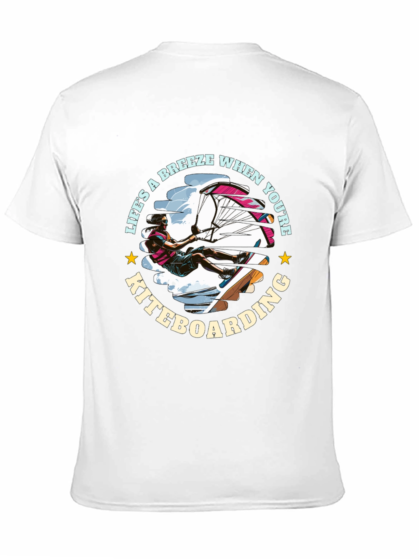 Kiteboarding T-Shirt: Lifes a Breeze Design