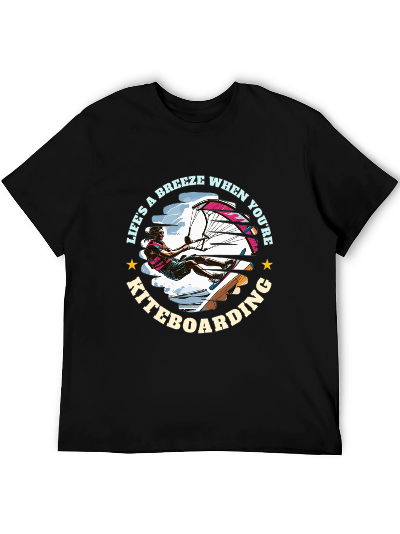 Kiteboarding T-Shirt: Lifes a Breeze Design