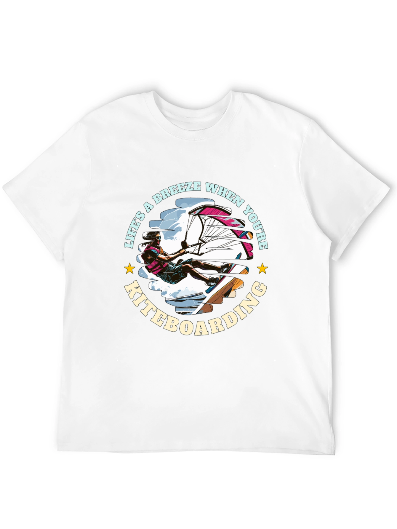 Kiteboarding T-Shirt: Lifes a Breeze Design