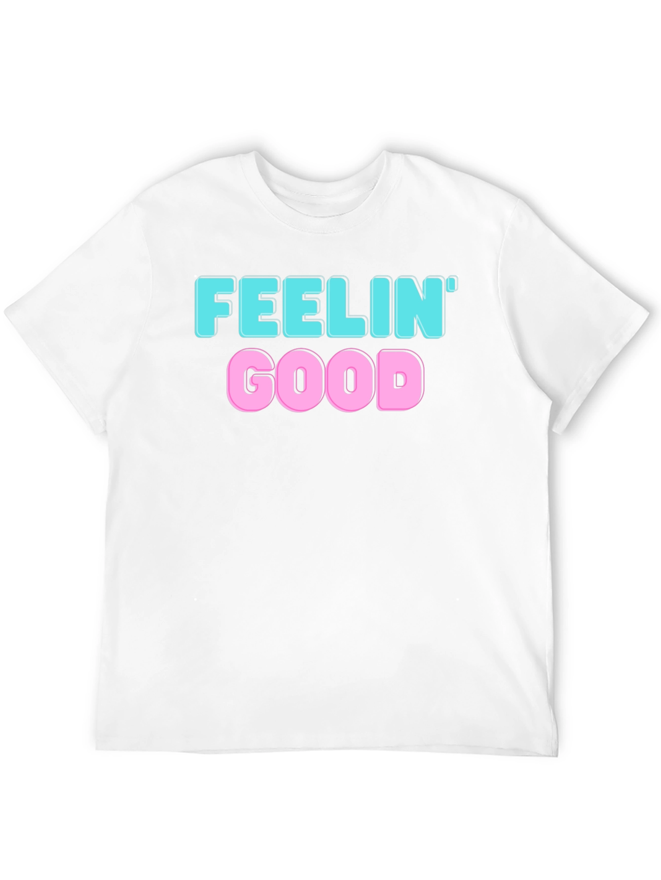 Feelin Good Graphic Tee - Black Cotton Blend
