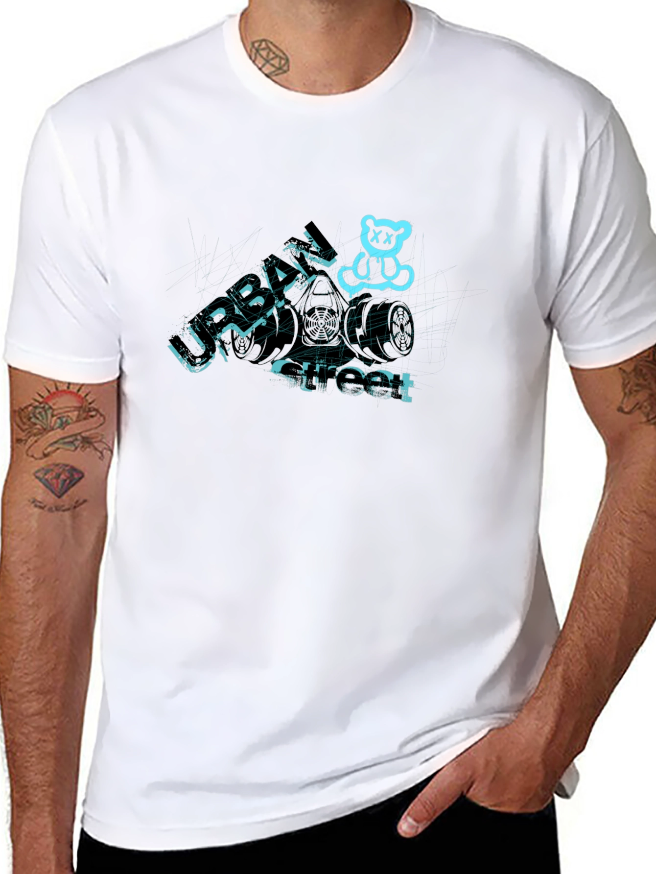 Urban Street Bear T-Shirt - Cool Graphic Tee